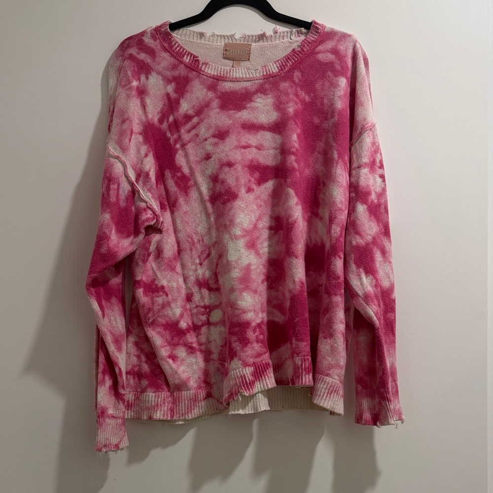 Show Me Your Mumu - Oaklyn Pink Tie-Dye Oversized Sweater - Small